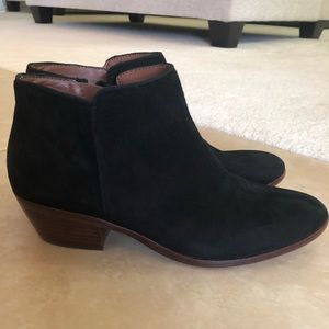 Sz 6.5 black Suede Sam Edelman Petty Ankle Booties